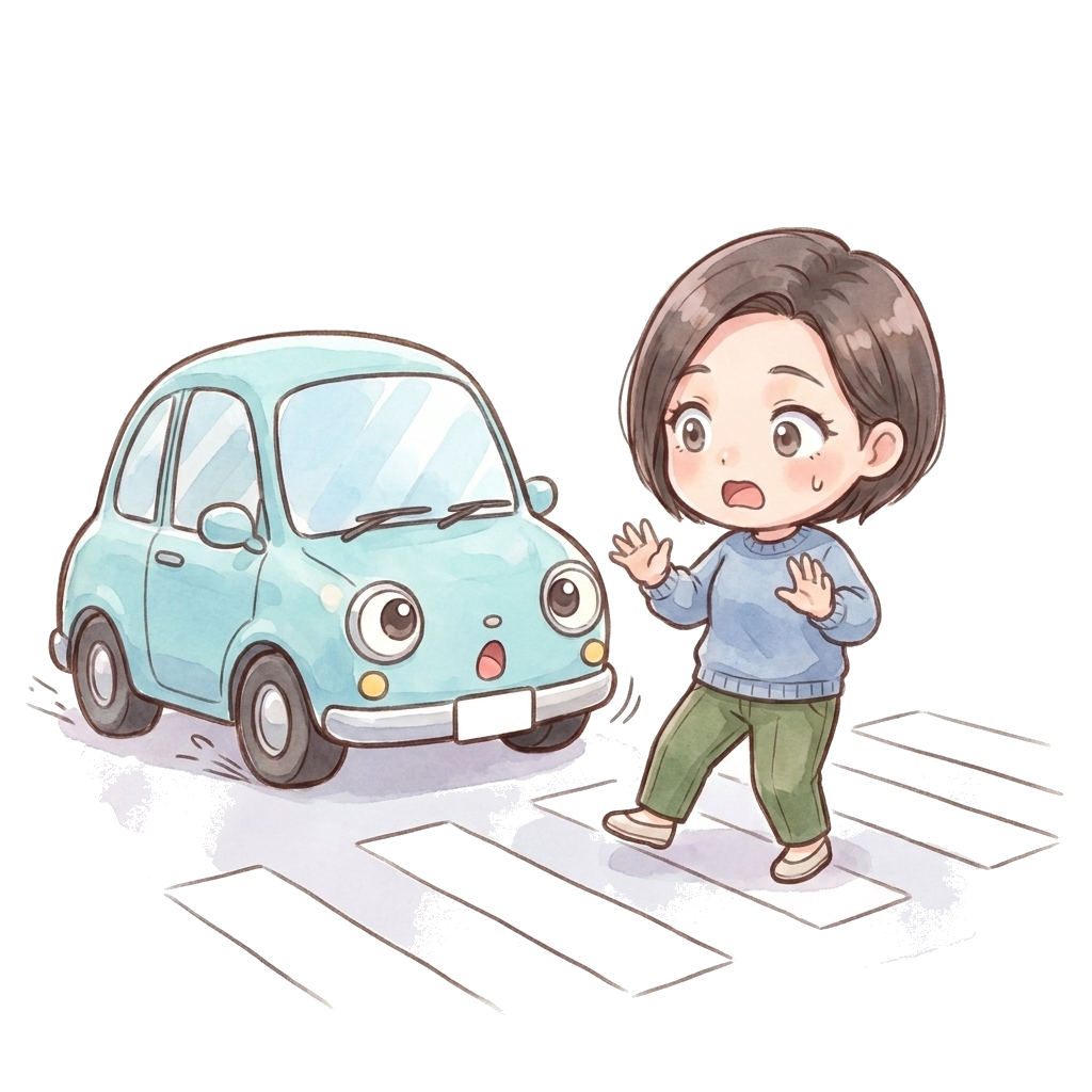 歩行中の事故
