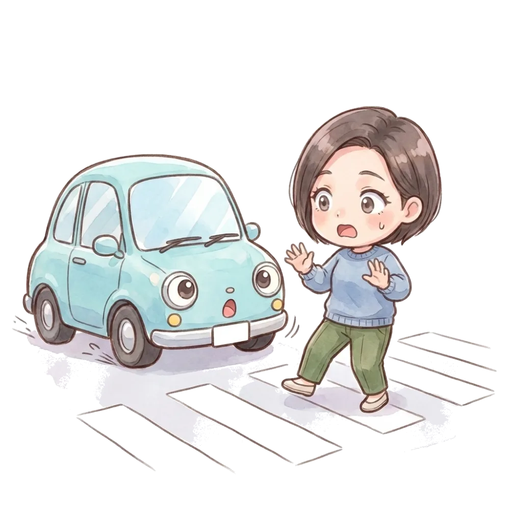 歩行中の事故